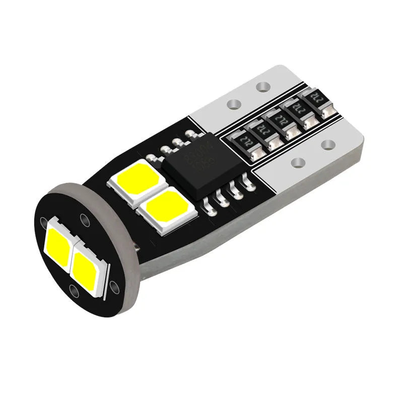 Small 10mm LED car light for license plate illumination, white 6000K light.