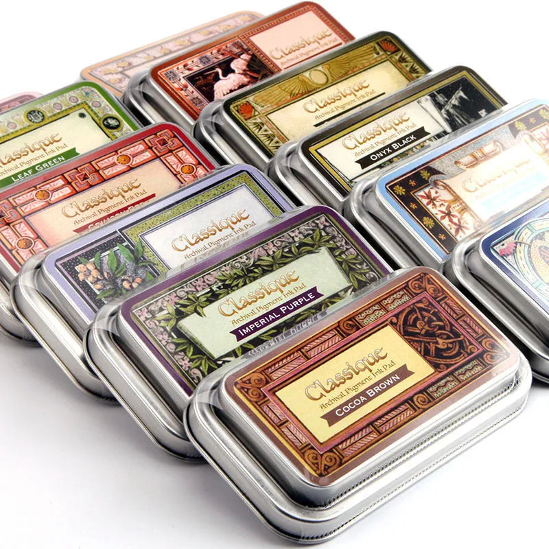 Rectangular notebook stamp pad with oily ink for rubber stamping projects