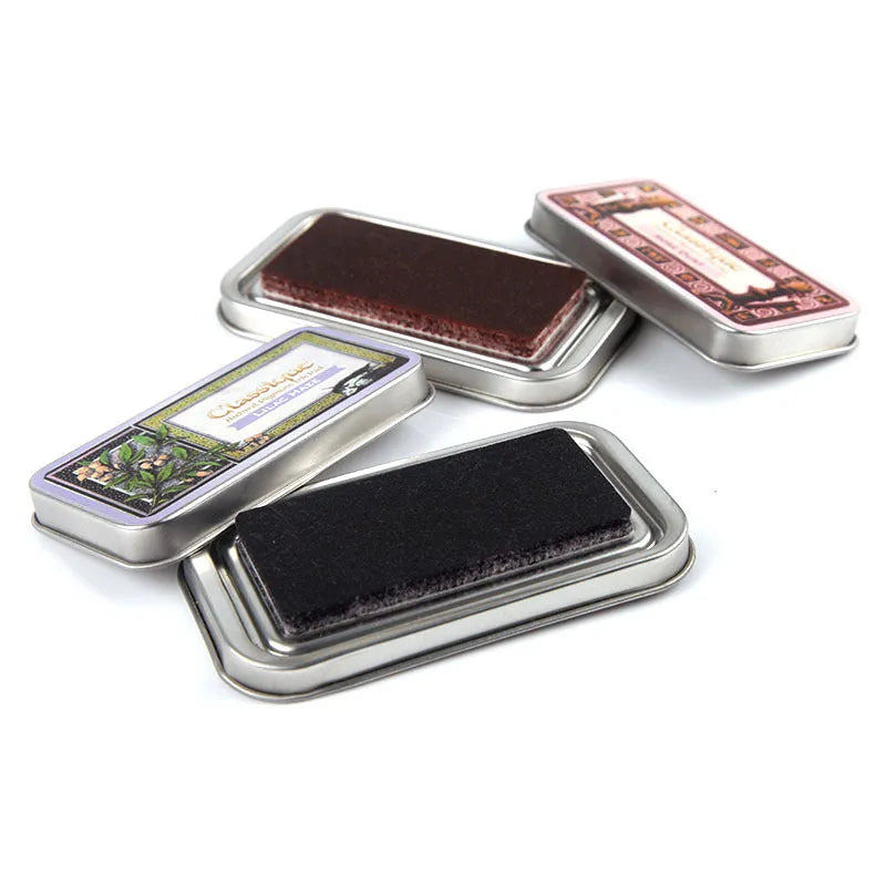 Rectangular notebook stamp pad with oily ink for rubber stamping projects