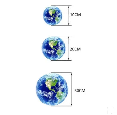 Glow in the dark Earth planet wall sticker in 10cm, 20cm and 30cm diameter sizes.