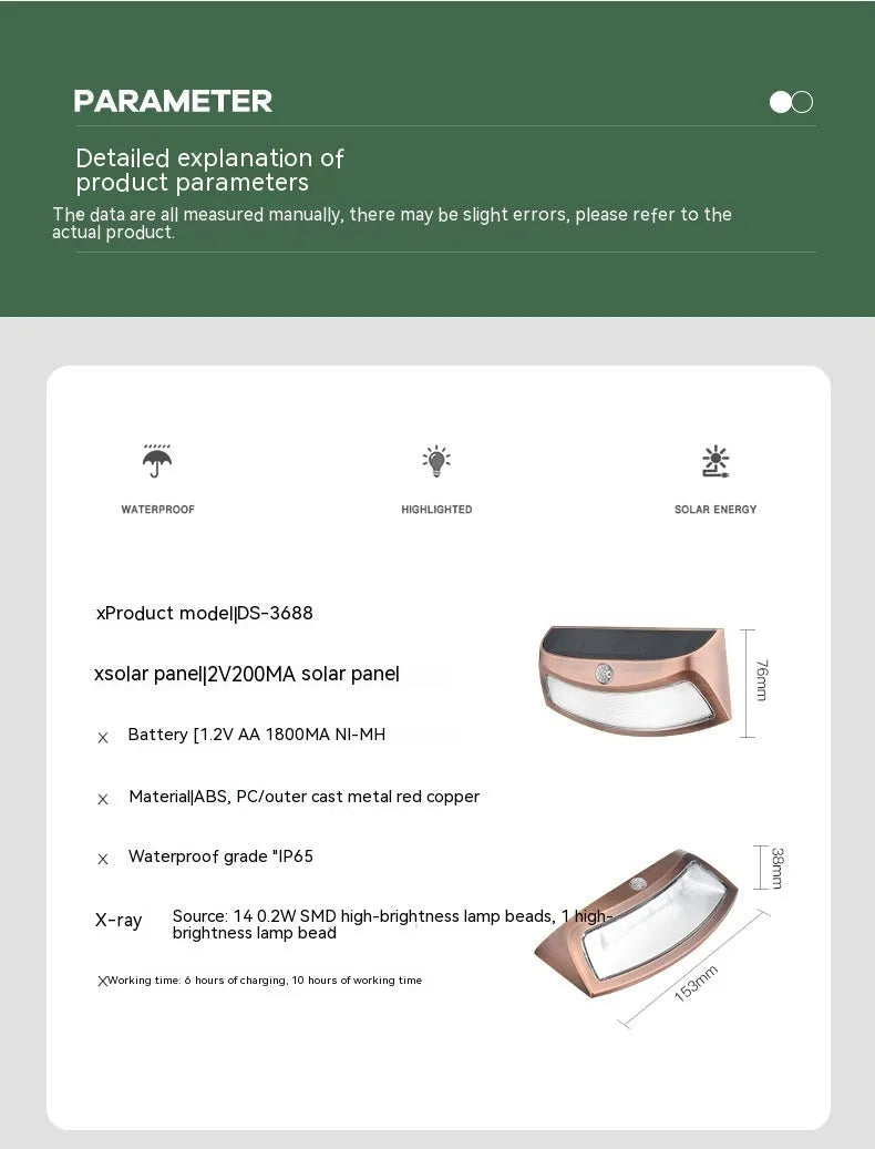 Solar-powered outdoor wall light with retro smiling face design for garden or courtyard.