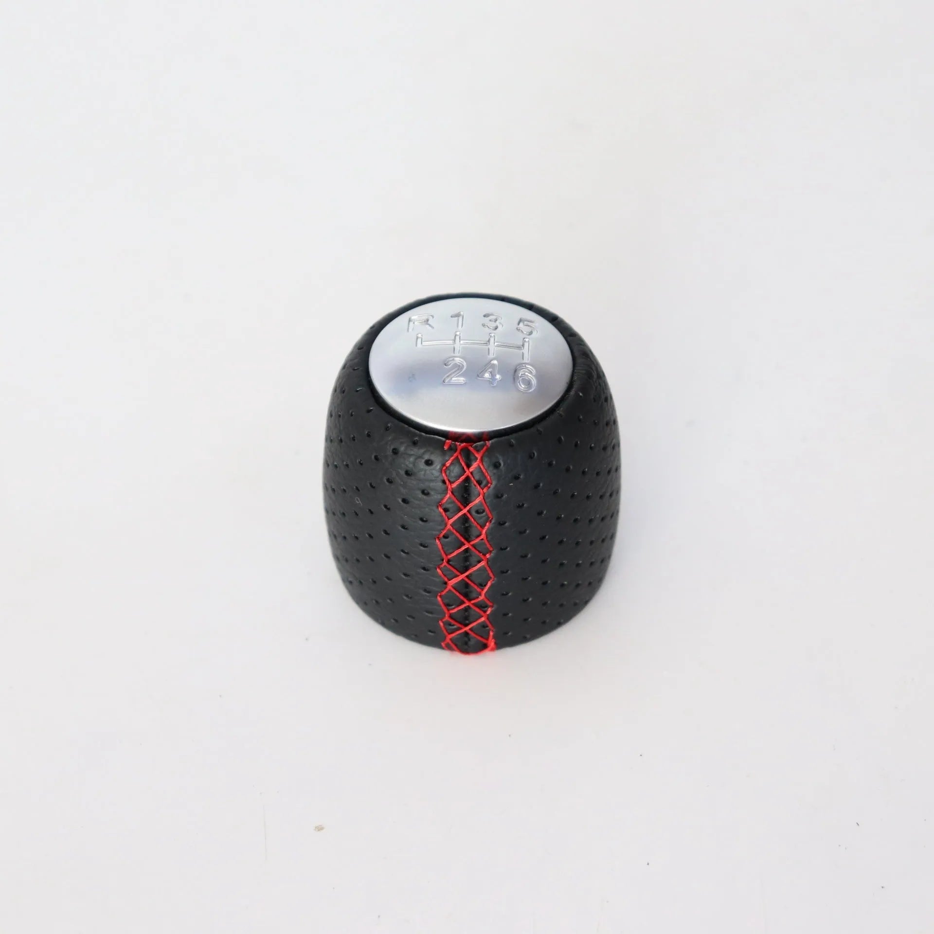 Alpha model handball gear with wrapped perforated PU leather in black, red, and white line options