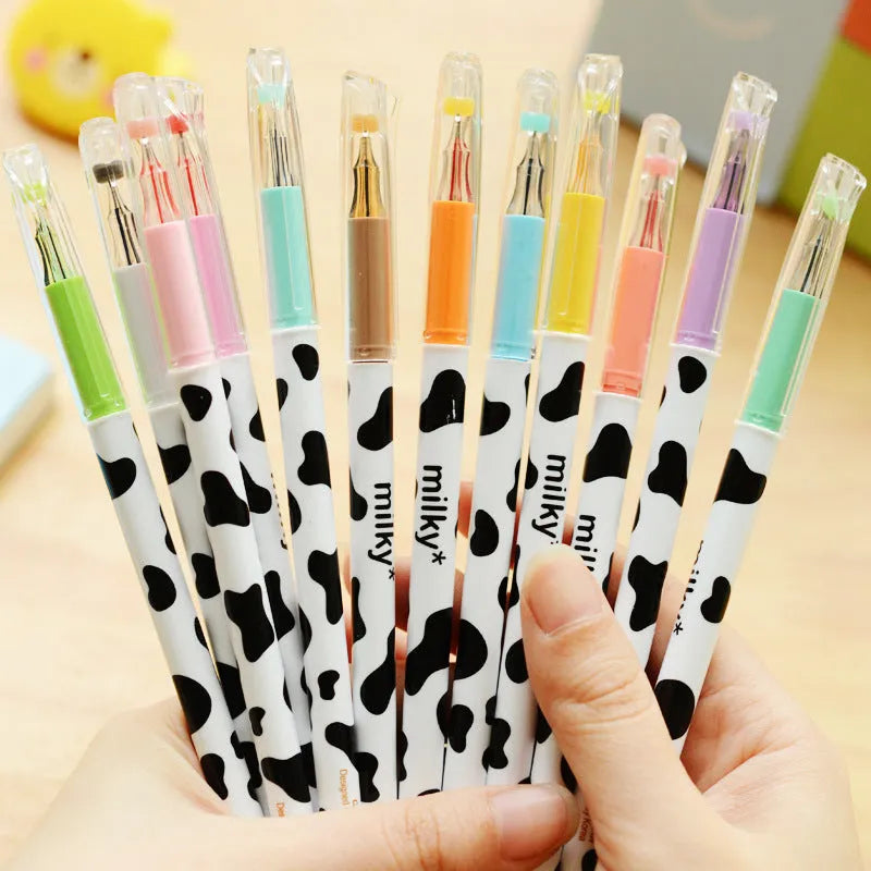 Box of twelve assorted colour gel pens with 0.38mm fine tips