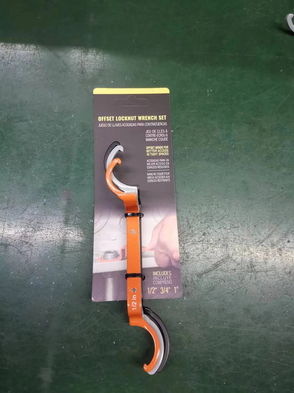 Crescent magnetic suction wrench three-piece set showing orange, grey, and black adjustable spanners