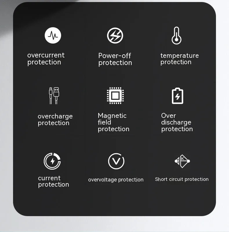 Black and white PD66W fast charge 20000 MA portable power bank showing creative design