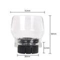 Transparent plastic face guard for Delta electric grinder with thread port.