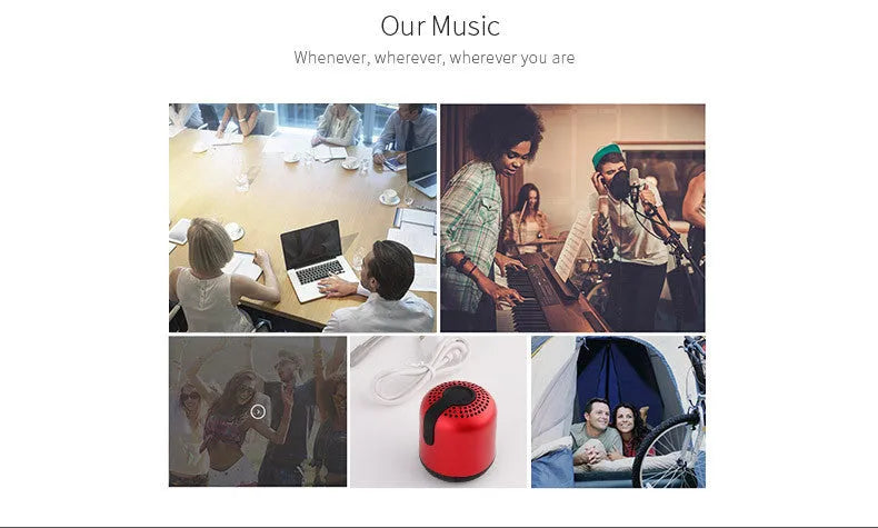 Hieha XQ11 cylindrical wireless Bluetooth speaker in silver colour on a table.