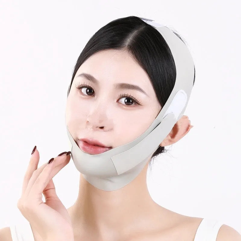Small V face shaping mask with graphene infusion in green and purple colour options for facial lifting
