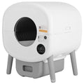 Automatic self-cleaning cat litter box with large 76-litre capacity and control panel