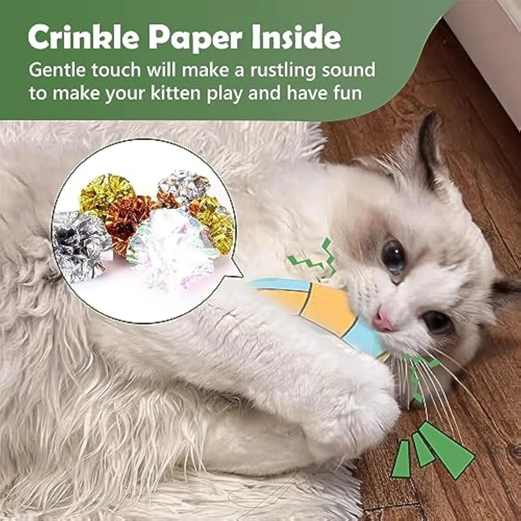 Plush cat flying disc toy with basketball pattern containing catnip and crinkle material