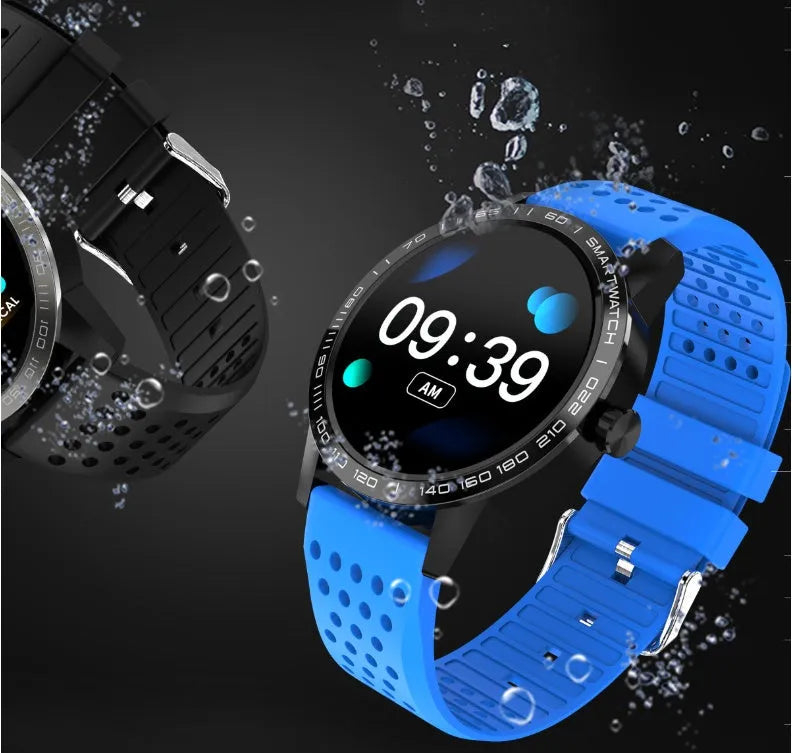 Black T2 smart bracelet with a colour screen displaying heart rate data on a wrist.
