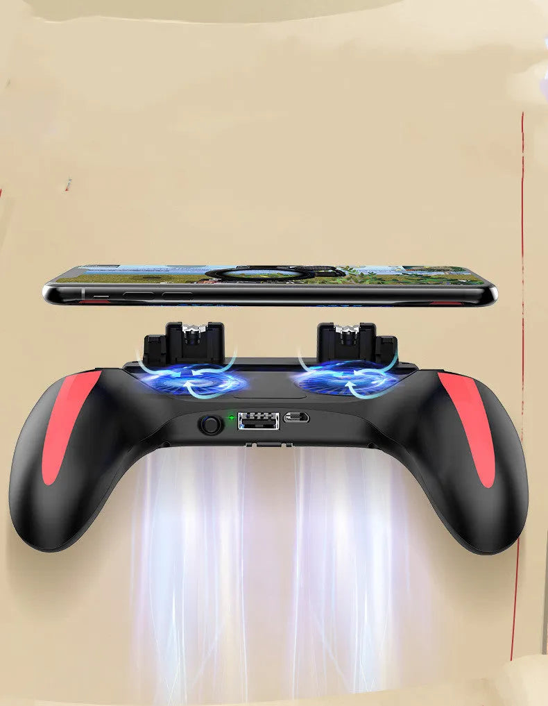 H10 mobile phone game controller with adjustable clip, shown in black environmental ABS plastic.