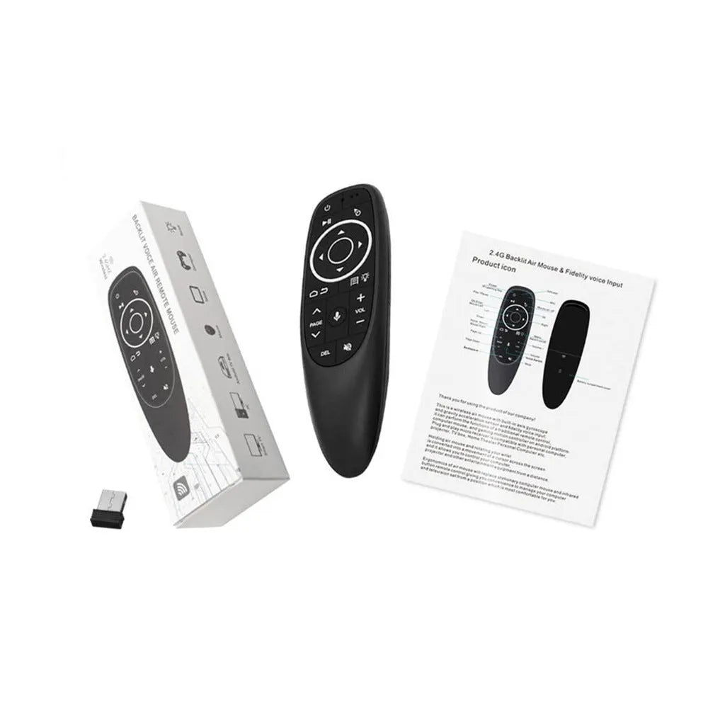 G10 G10S intelligent voice remote control with silicone buttons and plastic shell for Android devices