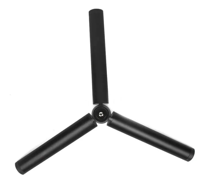 Black aluminium mobile phone tripod compatible with Apple iPhone devices