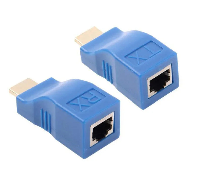 HDMI Extender transmitter and receiver units with CAT-5e/6 cable for 30-metre 1080P signal transmission