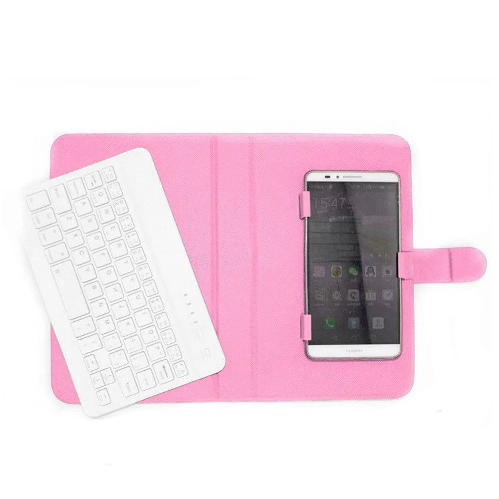 Wireless Bluetooth keyboard case with protective cover for mobile phones and tablets in multiple colour options