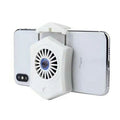 Black and white USB mobile phone cooling fan radiator for gaming accessories.