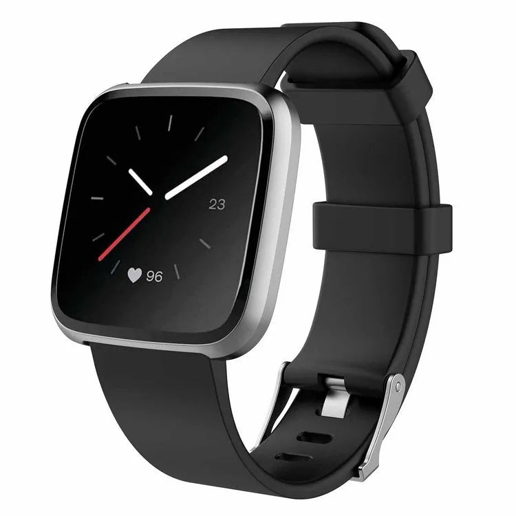 Fitbit Versa Lite replacement strap in various colours showing TPE material and buckle