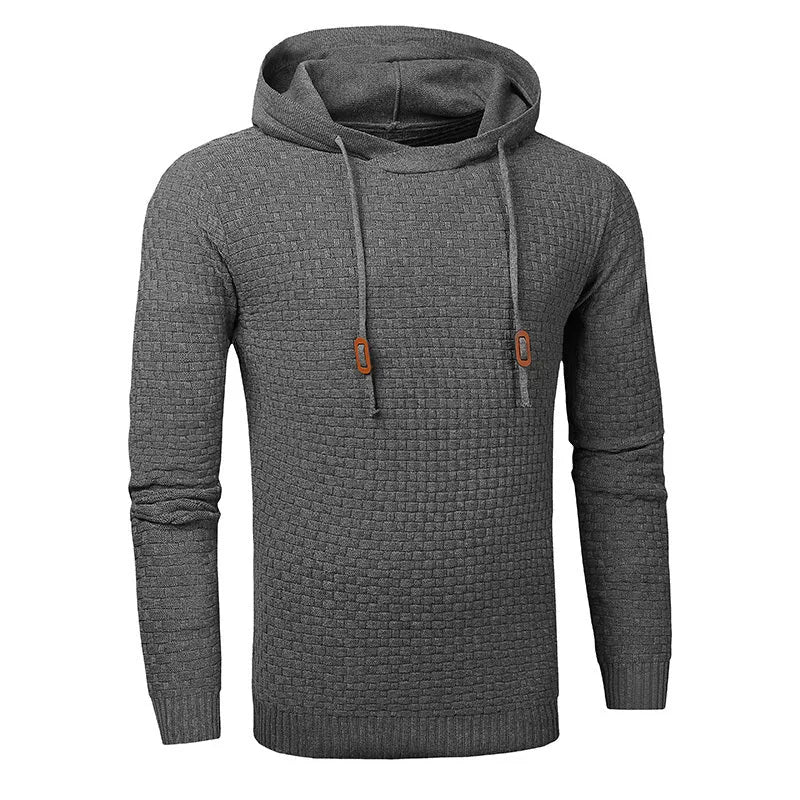 Men's hooded sweatshirt in a cotton-polyester blend available in multiple colours.