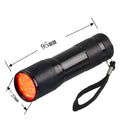 Black aluminum alloy Smart Vein Locator red light flashlight for medical and tactical use