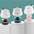 Animal cartoon table lamp with LED light and plastic shade in bear, cattle, rabbit or tiger design