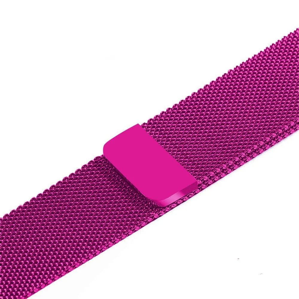 Apple Watch stainless steel mesh strap with magnetic clasp in silver, black, gold and rose gold
