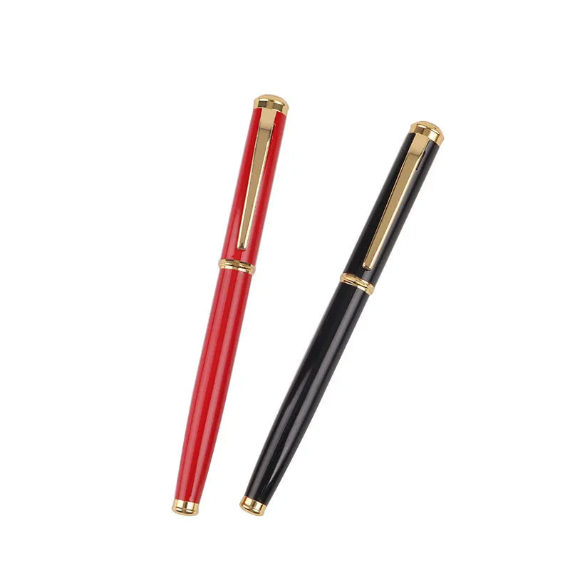 Black and red metal shell ink pens with a 0.5mm fine nib for office and gift use