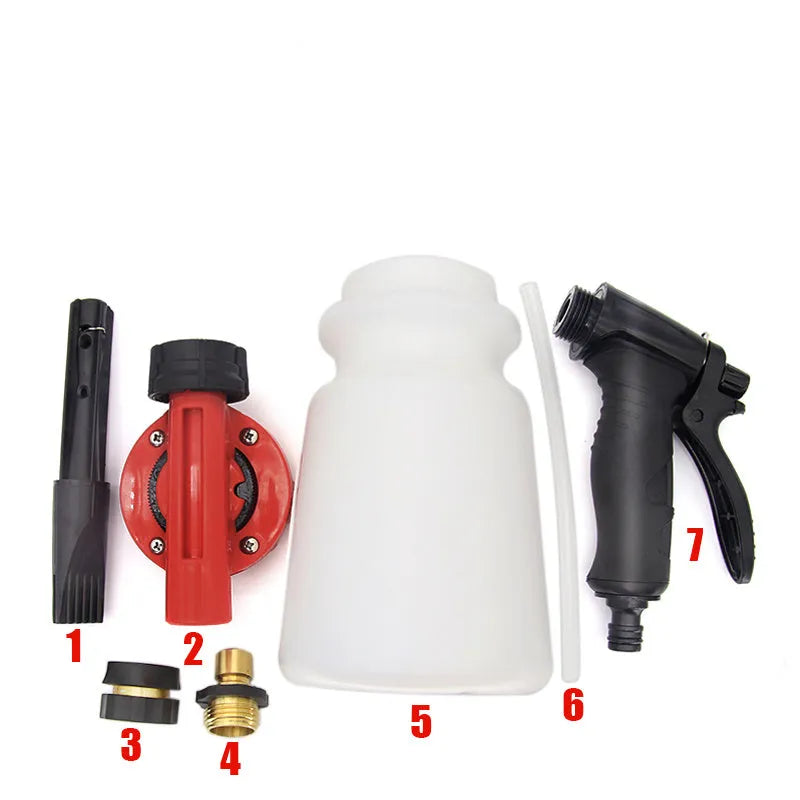 High-pressure foam water spray gun for garden use, shown in standard colour.