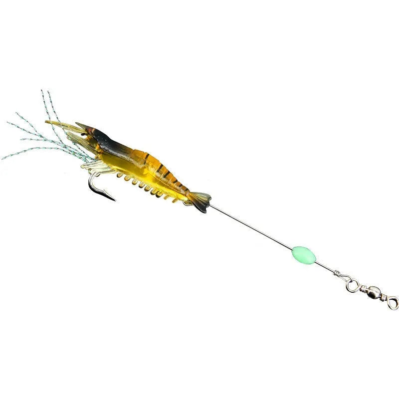 Luer soft fishing lure with hook in multiple colour options including luminous yellow and pink