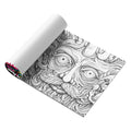Acid tour coloured paper painting book showing 200mm length measurement
