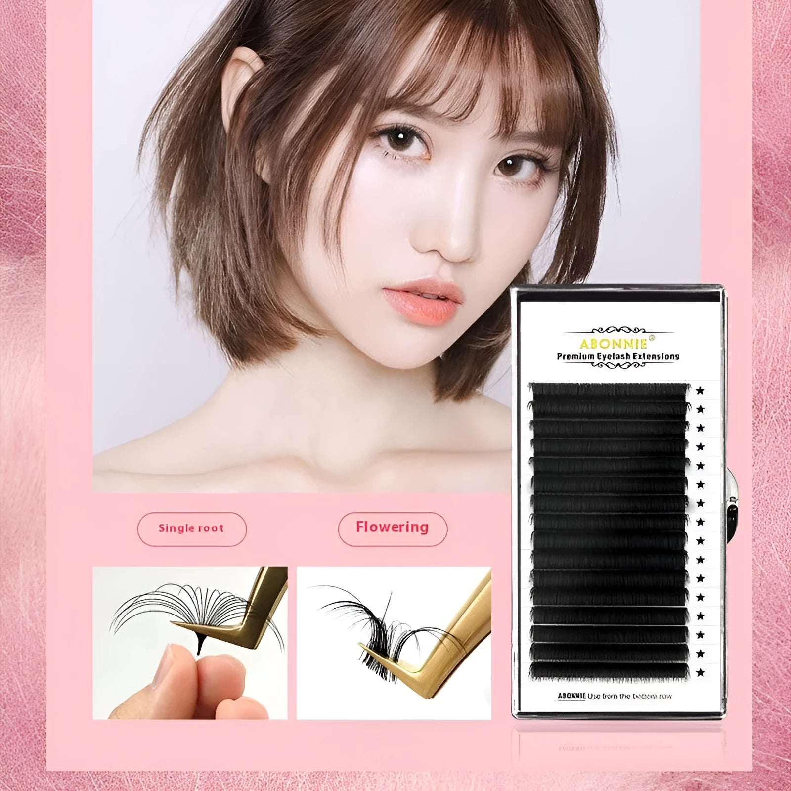 16-row dense mink hair false eyelashes with matte round wool design in various length options