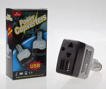 011C car power transformer with cigarette lighter adapter and USB output port