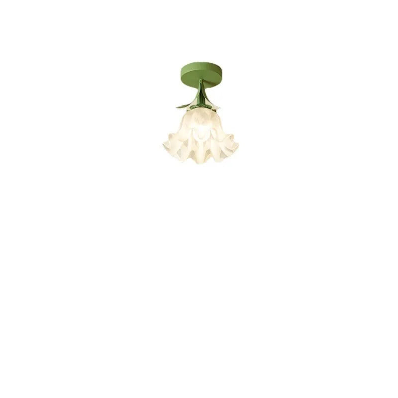 Cream coloured LED corridor light with Linglan flower design and modern simplistic style