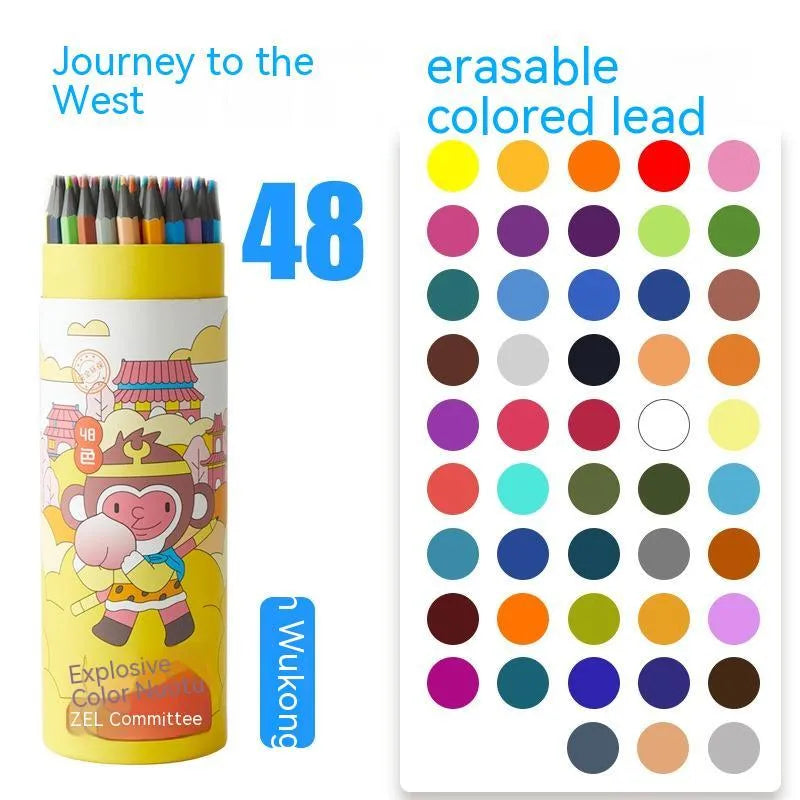 Zhenglin Sports Series coloured pencils in multiple colour sets with paper barrels and standard or erasable lead options