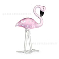 Pink crystal flamingo decorative ornament for home table display