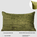 Quilted mercerised velvet cushion pillow in antique style texture on sofa