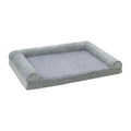 Light grey cloth dog kennel for large breeds showing structured walls and padded base.