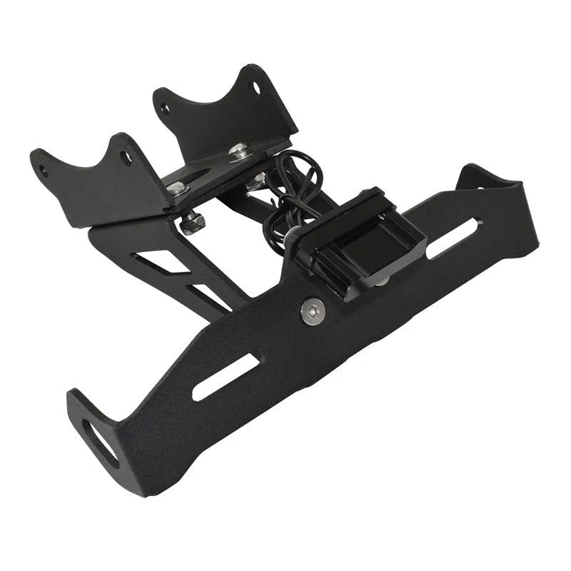 Black aluminium alloy license plate bracket for Honda motorcycles with short tail modifications