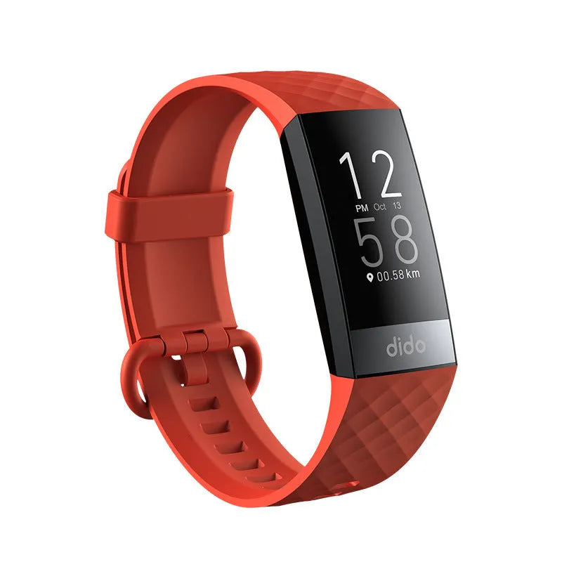 Y6 Black smart health bracelet showing blood pressure, SpO2 and ECG monitoring on 1.1-inch screen
