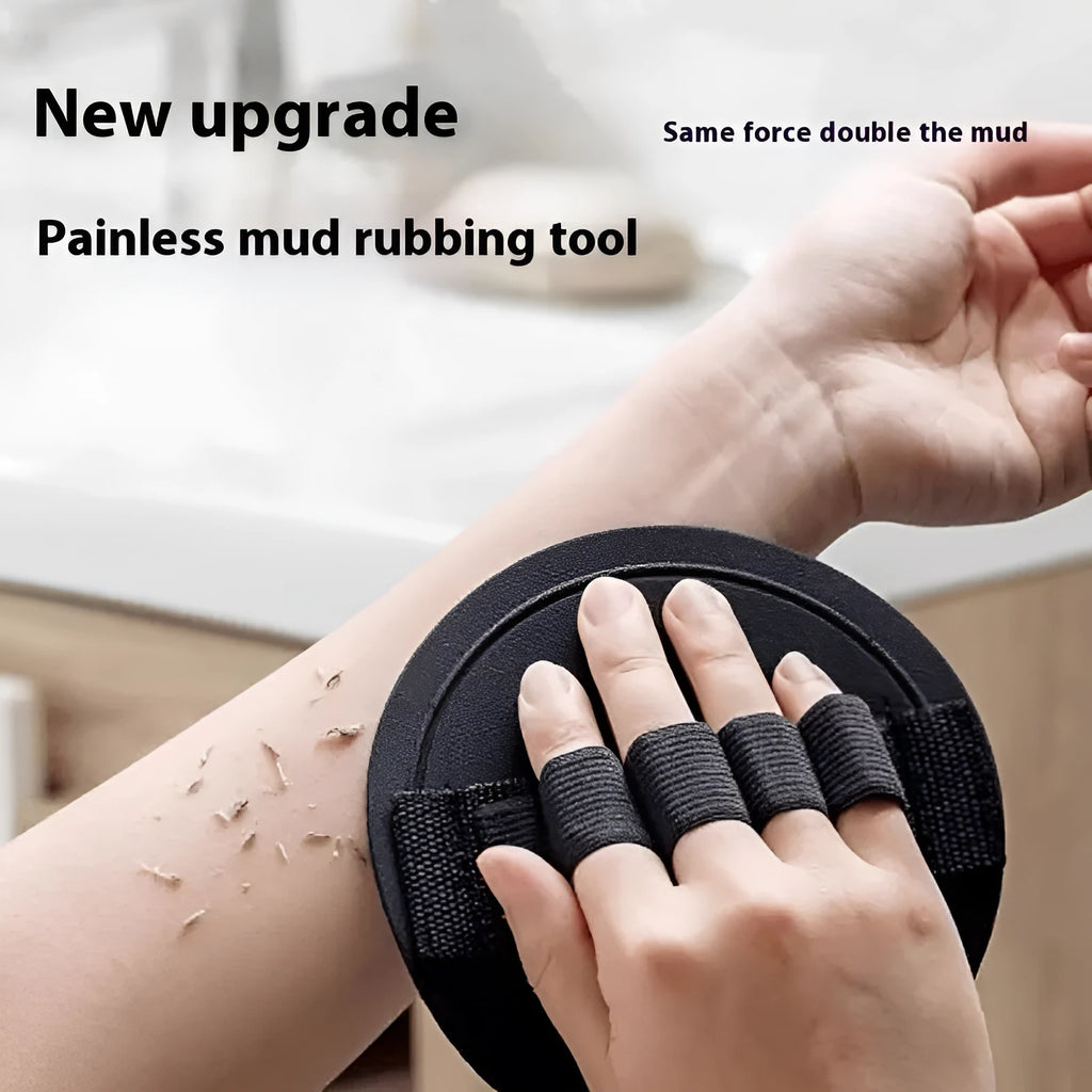 Rubber bath towel with finger style design and cake-shaped rubber fingertips