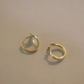 S925 sterling silver fishtail earrings in gold or white gold colour with 8mm diameter
