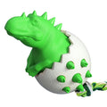 Blue dinosaur-shaped dog chew toy with rope and textured rubber surface.