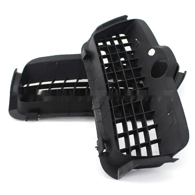 Pair of black ABS plastic Volkswagen Golf 3 fog light covers for the front bumper lower grille.