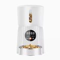 Intelligent automatic pet feeder with smartphone app remote control in black or white