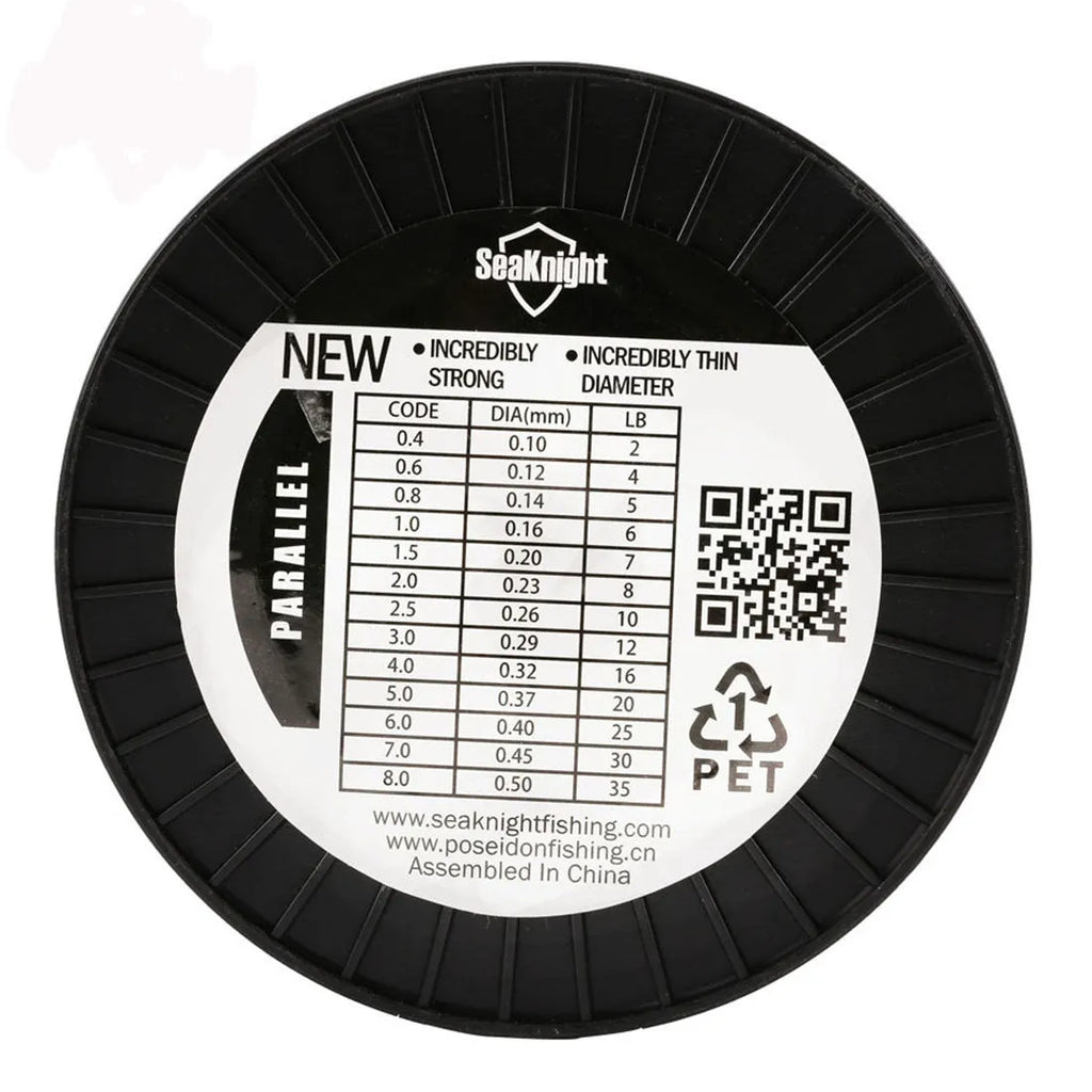 Seaknight1000 M nylon monofilament fishing line spool in black, blue, green, white, or yellow.