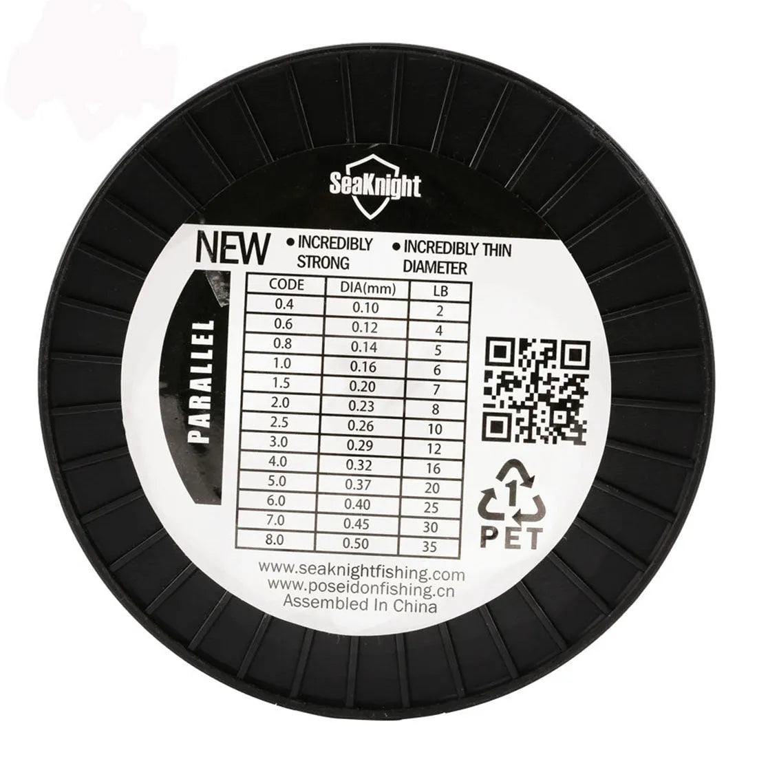 Seaknight1000 M nylon monofilament fishing line spool in black, blue, green, white, or yellow.