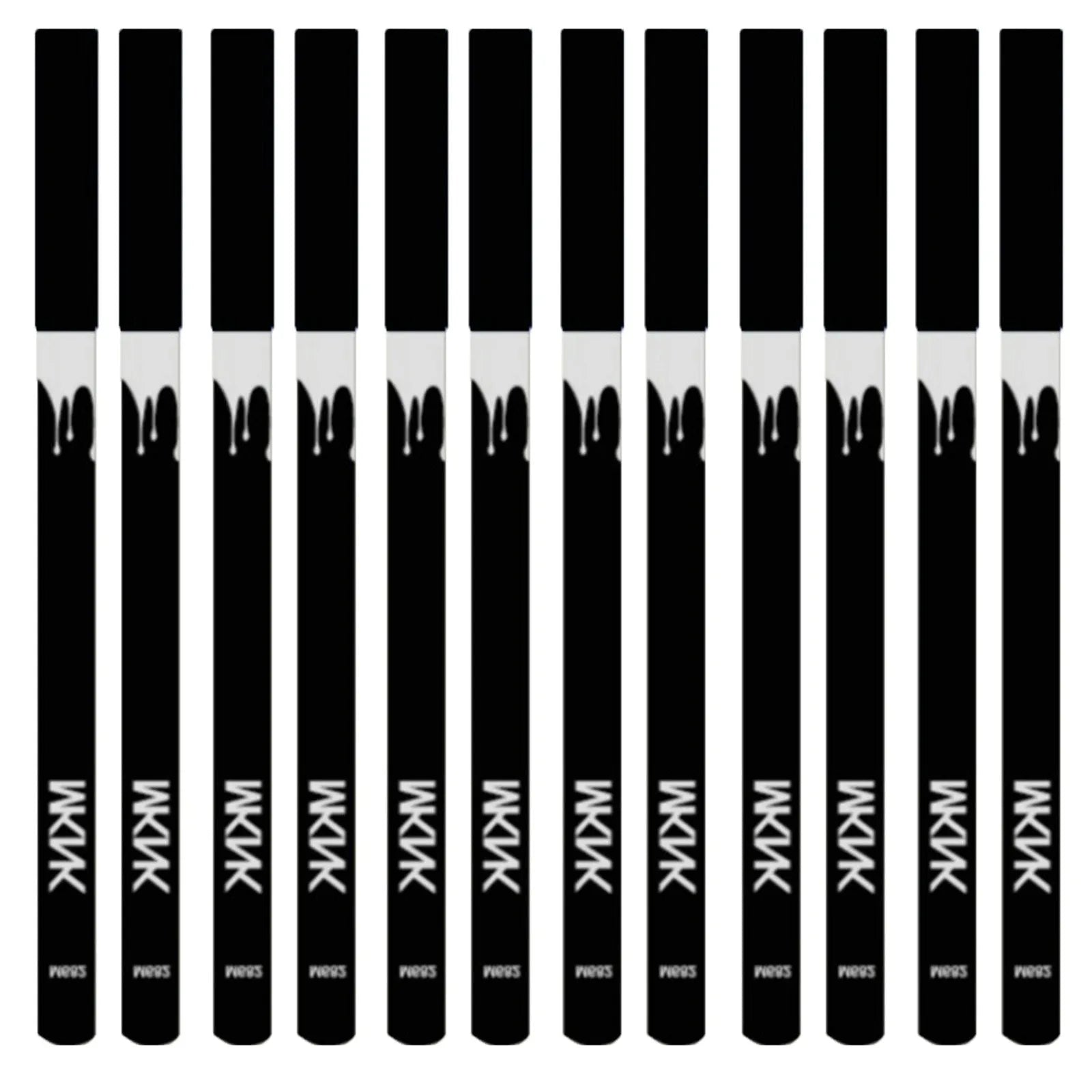 12 white and black waterproof eyeliner pencils with sharpener for multi-use makeup application