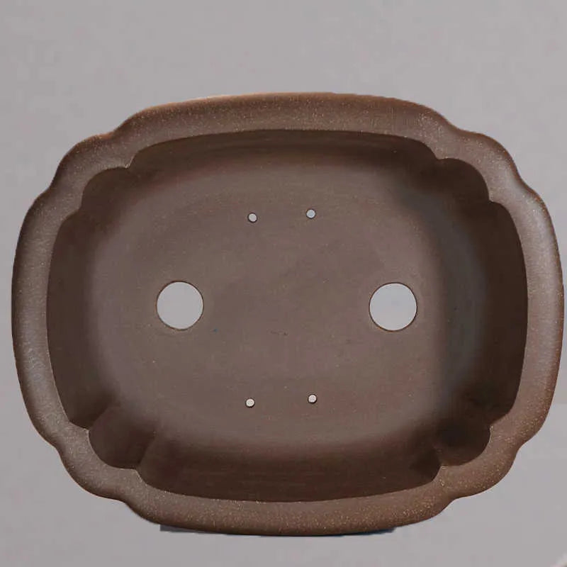 Purple sand rectangular begonia flower pot with antique handmade finish