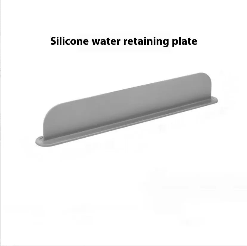 A thick gray blue black silicone kitchen sink splash guard measuring 52mm by 85mm.