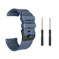 Black silicone watch strap with stainless steel button for Jiaming watches, 26mm width